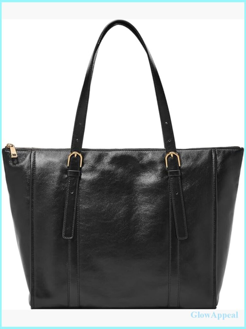 Leather Tote Bag with Adjustable Handles, Zipper Closure, Professional Style